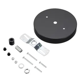 # 21518-1X Contemporary Fixture Canopy Kit, 4-3/4" Diameter, 7/16" Center Hole, Matte Black, 1 Sets/Pack