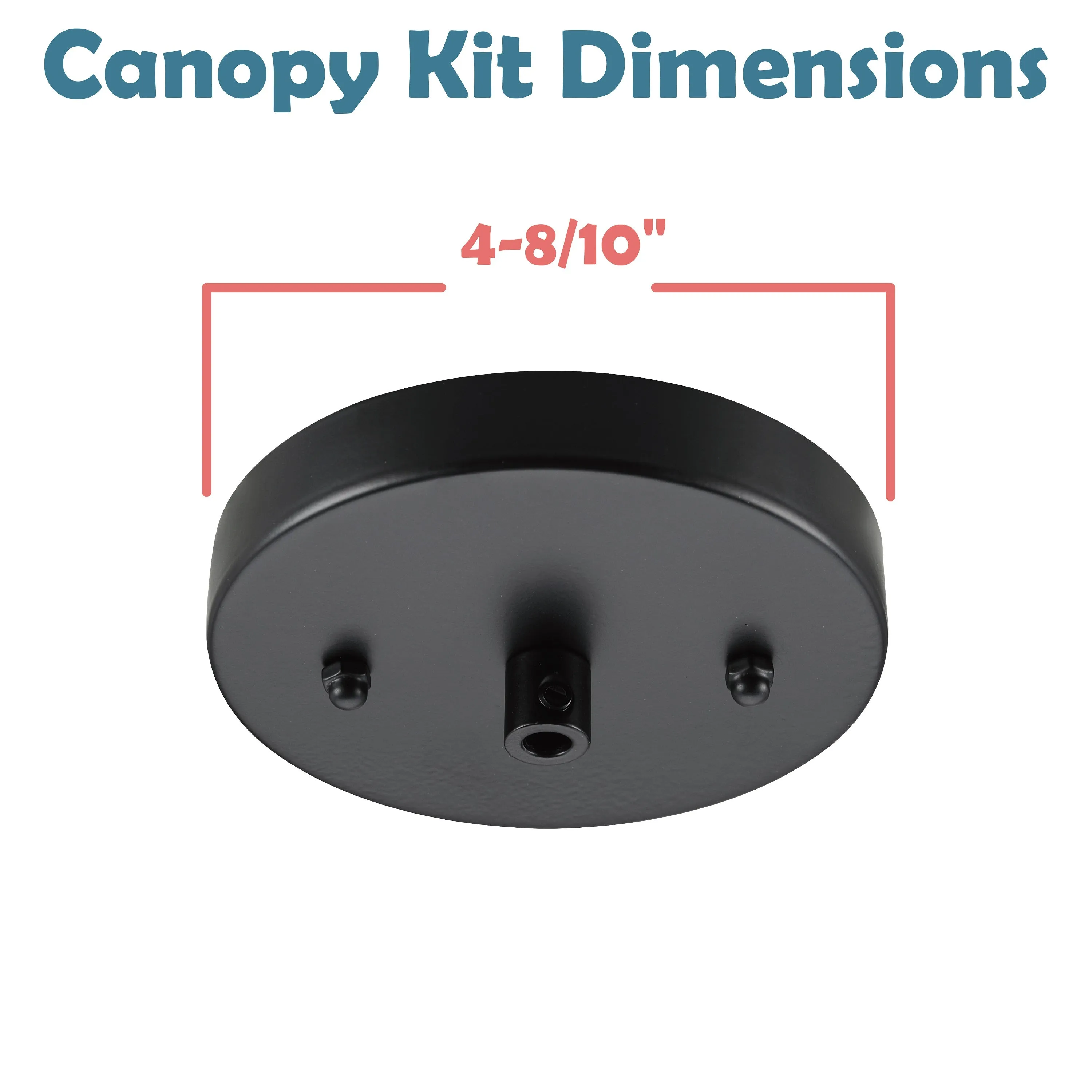 # 21518-1X Contemporary Fixture Canopy Kit, 4-3/4" Diameter, 7/16" Center Hole, Matte Black, 1 Sets/Pack