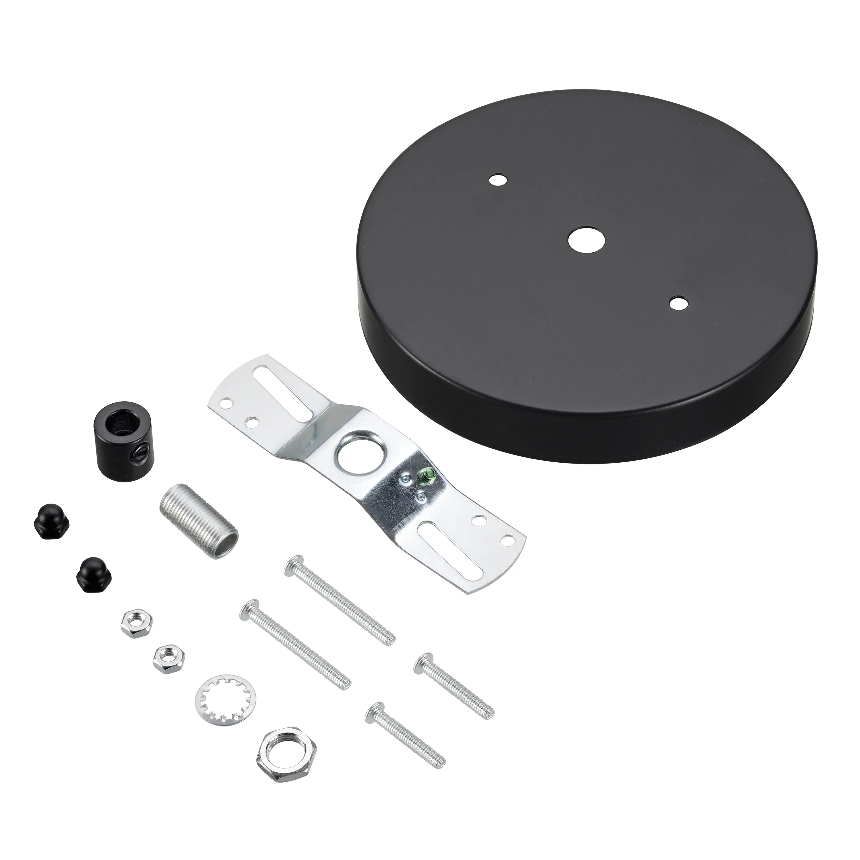 # 21518-1X Contemporary Fixture Canopy Kit, 4-3/4" Diameter, 7/16" Center Hole, Matte Black, 1 Sets/Pack