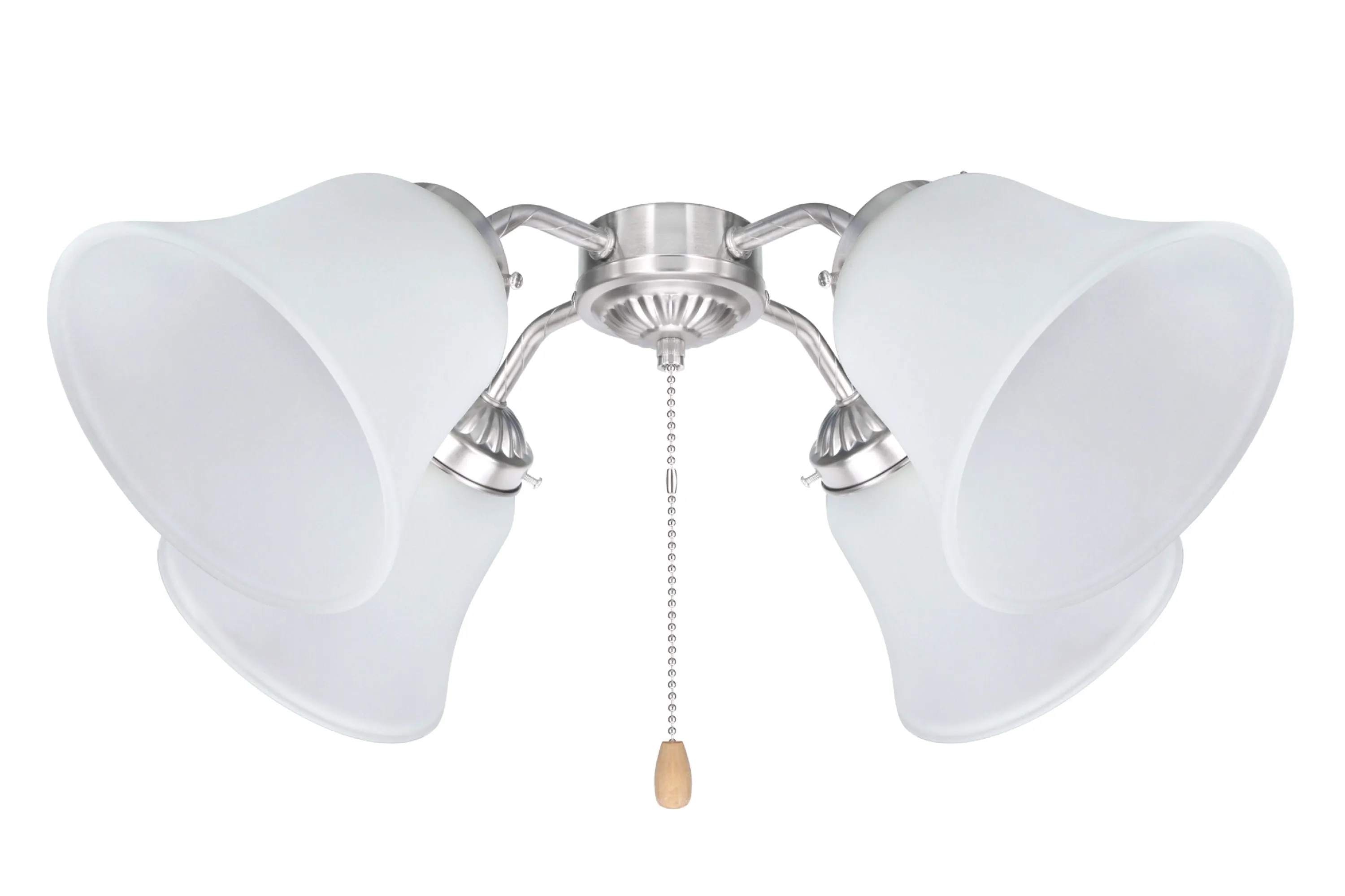 # 23026-4 Transitional Style Replacement Bell Shaped Frosted Glass Shade, 2 1/8" Fitter Size, 4 3/4" high x 5 3/8" diameter, 4 Pack