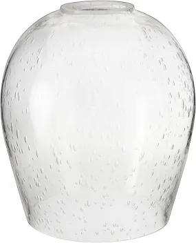 # 23612, Seeded Barrel Glass Shade.5-1/2"Dia x 6-1/8"H / Center Hole:45mm - Sold in 1 / 2 & 3 Pack.