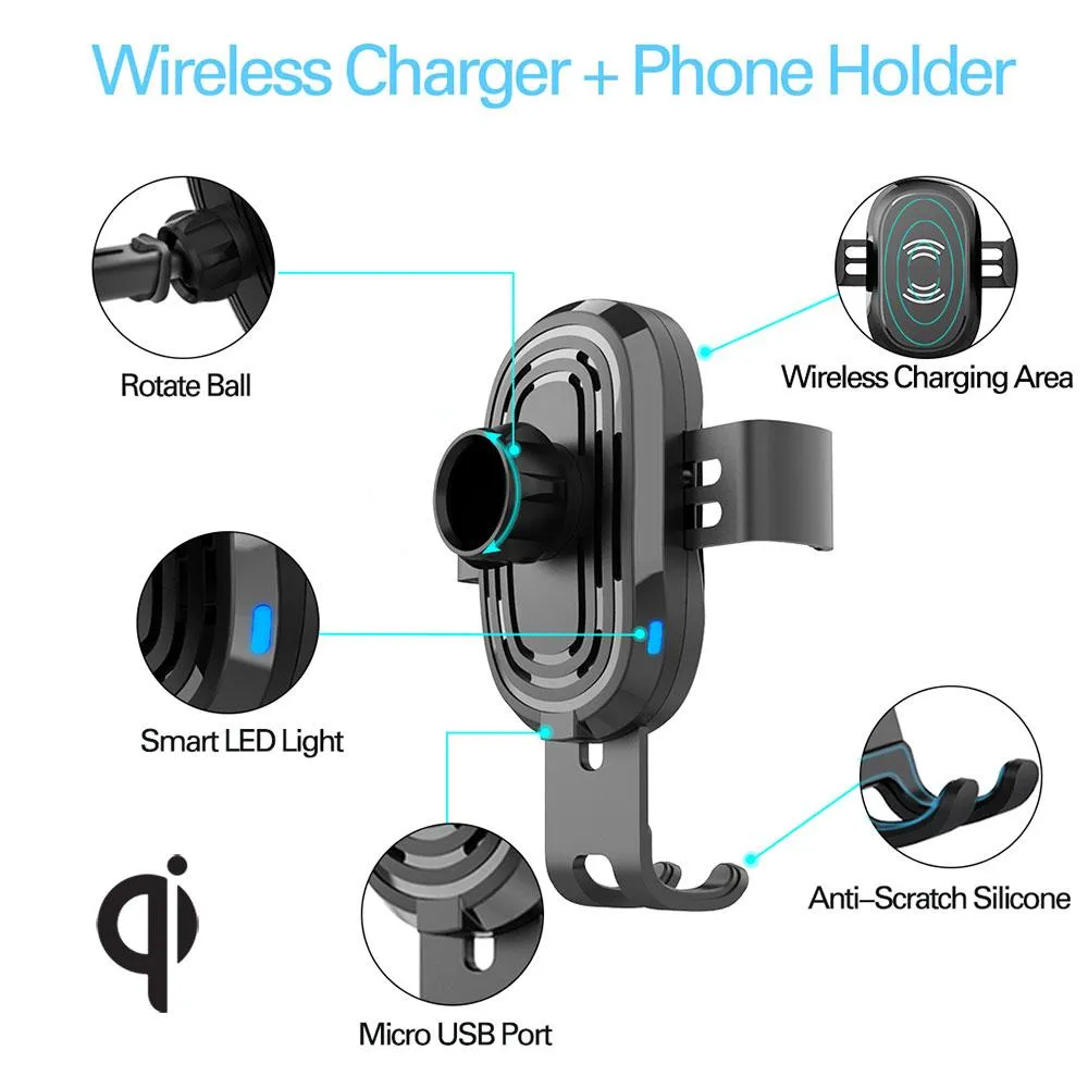 10W WIRELESS FAST CHARGER CAR MOUNT VORTEX M1