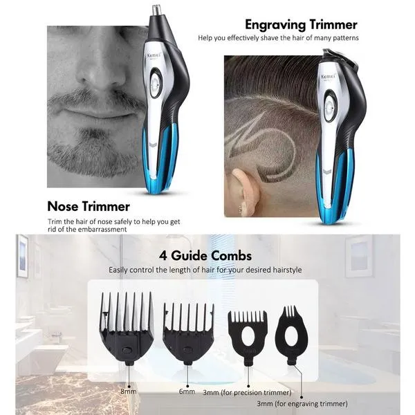 11-in-1 Professional Fast Charging Hair Clipper Haircut Shaver Wireless