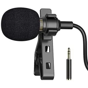 16 Feet Single Head Lavalier Lapel Microphone Omnidirectional Condenser Mic