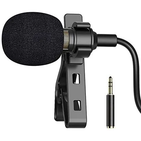 16 Feet Single Head Lavalier Lapel Microphone Omnidirectional Condenser Mic