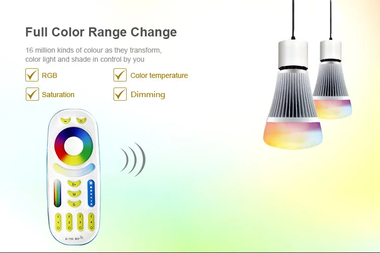 2.4GHz RGB   CCT Remote Controller Full Touch 4-Zone Group Control