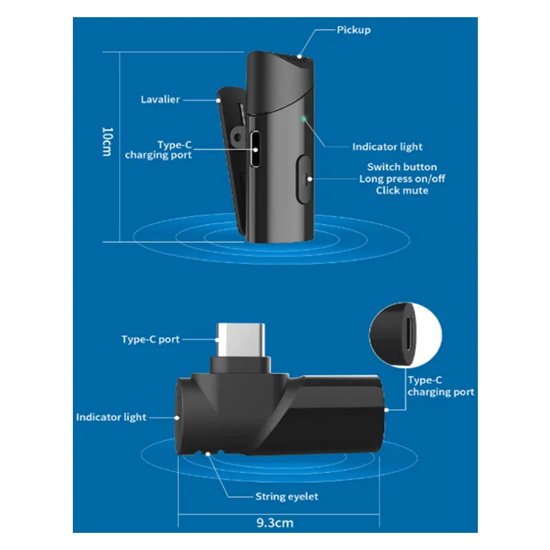 2.4GHZ Wireless USB Type-C Microphone Q-HW66B