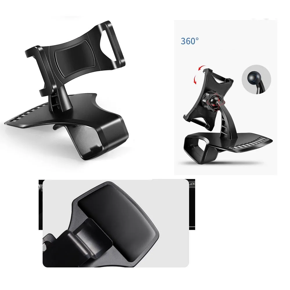 3 in 1 Car GPS Smartphone Holder: Dashboard / Visor Clamp   AC Grid Clip for NGM Dynamic E451 Dual E451D - Black