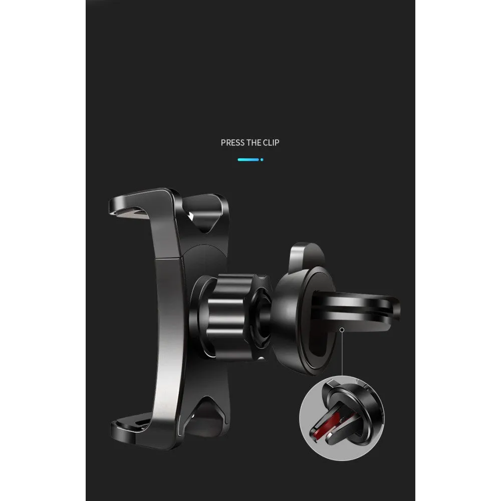 3 in 1 Car GPS Smartphone Holder: Dashboard / Visor Clamp   AC Grid Clip for NGM Dynamic E451 Dual E451D - Black