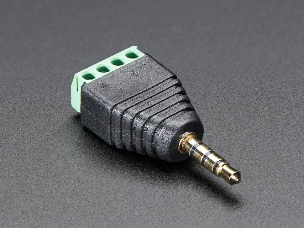 3.5mm (1/8") 4-Pole (TRRS) Audio Plug Terminal Block
