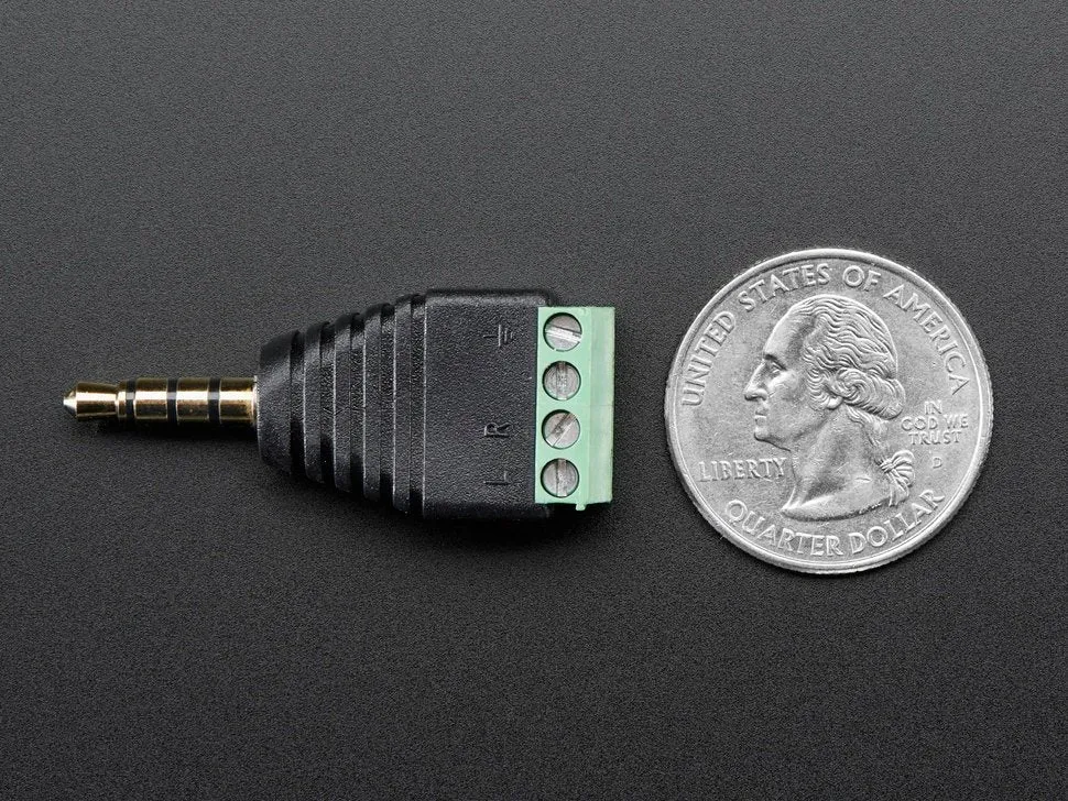 3.5mm (1/8") 4-Pole (TRRS) Audio Plug Terminal Block