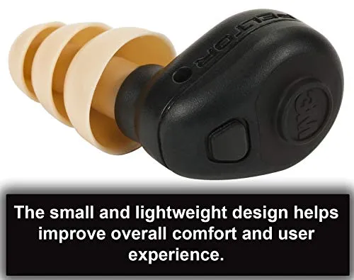 3M PELTOR TEP-200 Tactical Earplug Kit, NRR 23dB, Rechargeable, Noise Reduction, Construction, Law Enforcement