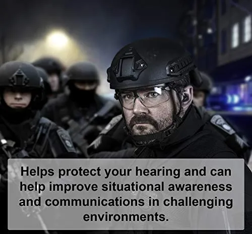 3M PELTOR TEP-200 Tactical Earplug Kit, NRR 23dB, Rechargeable, Noise Reduction, Construction, Law Enforcement