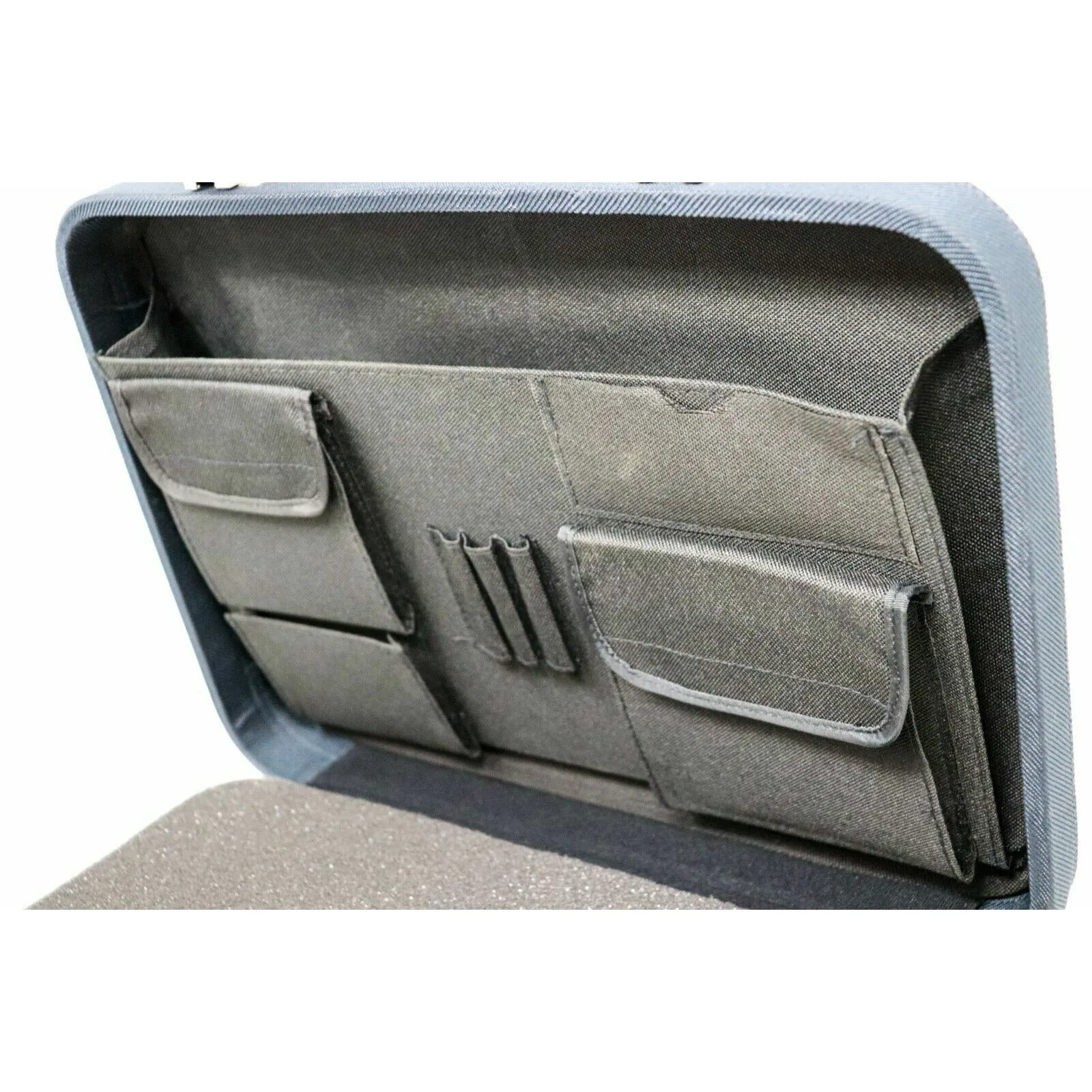 4 Microphone Carrying Case Mic Instrument Storage Portable Flight Box Blue Color