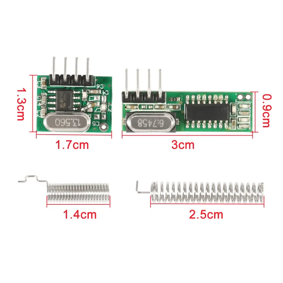 433 Mhz Superheterodyne RF Receiver and Transmitter Module 433Mhz Remote controls For Arduino uno Wireless module Diy Kits