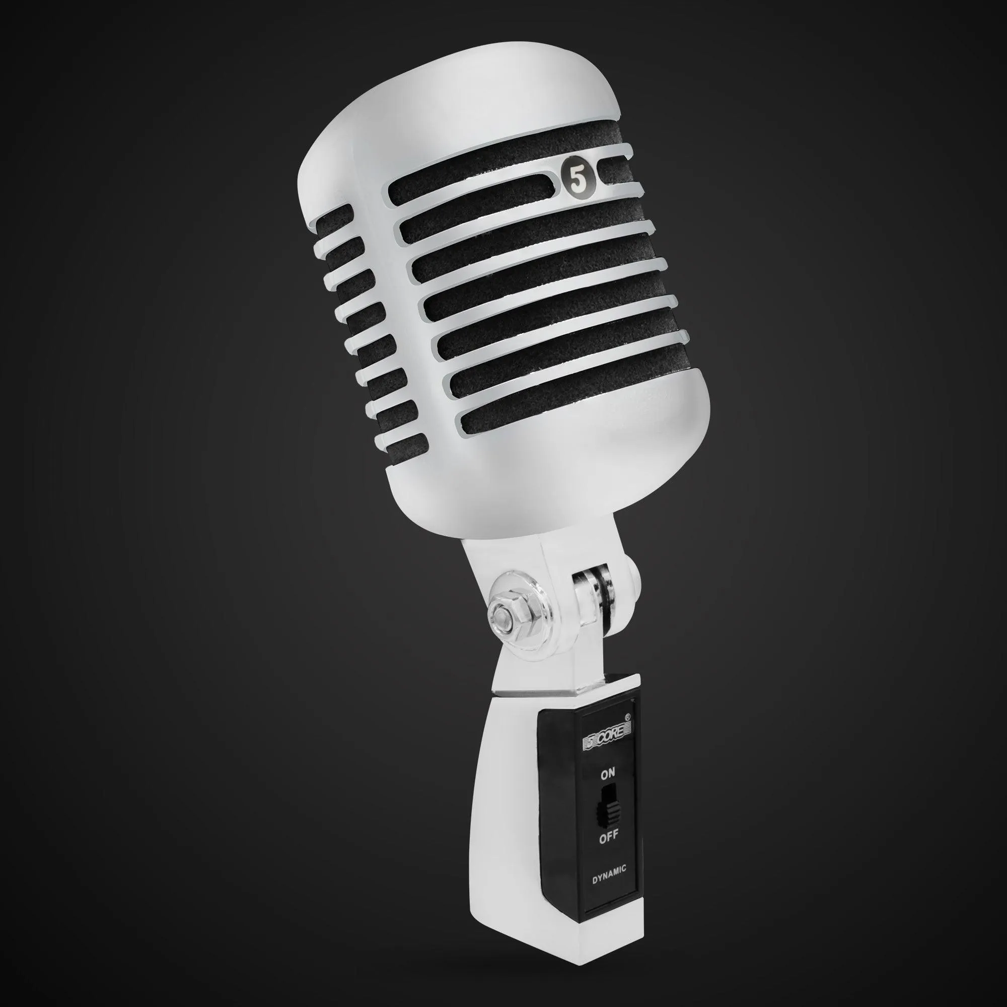 5 Core Classic Retro Dynamic Vocal Microphone RTRO MIC CH BLK