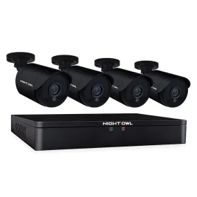 8-Channel 1080p 1TB DVR Security Surveillance System with 4-Wired Human Detection Bullet Cameras