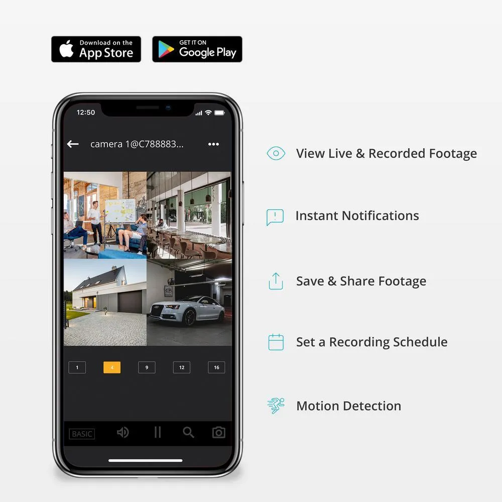 8-Channel Ultra HD 4K (8MP) 2TB DVR Security Camera System with Remote Viewing and 8 Cameras
