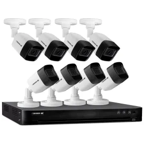 8-Channel Ultra HD 4K (8MP) 2TB DVR Security Camera System with Remote Viewing and 8 Cameras