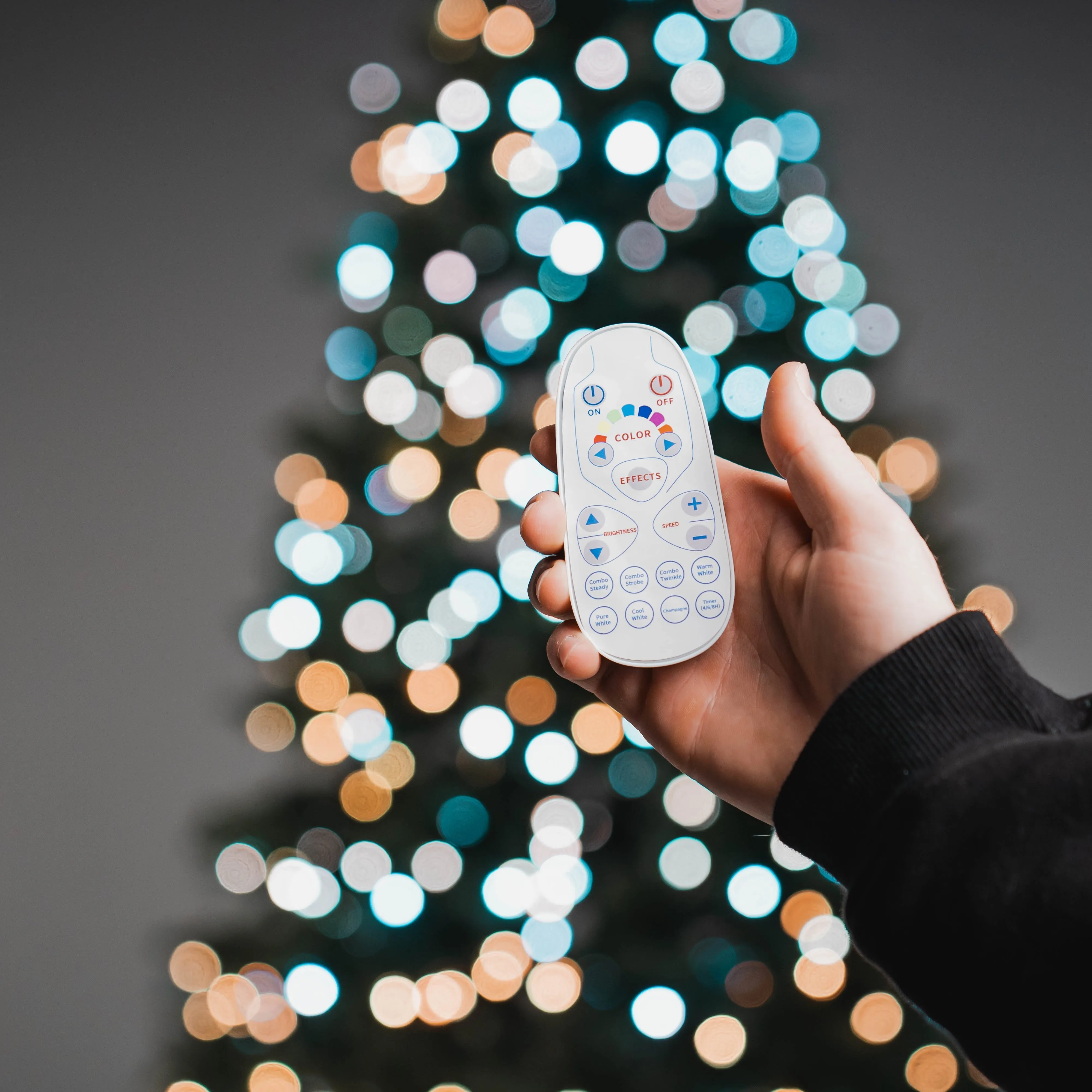 8' Noble Fir Deluxe Christmas Tree - Color Changing RGB