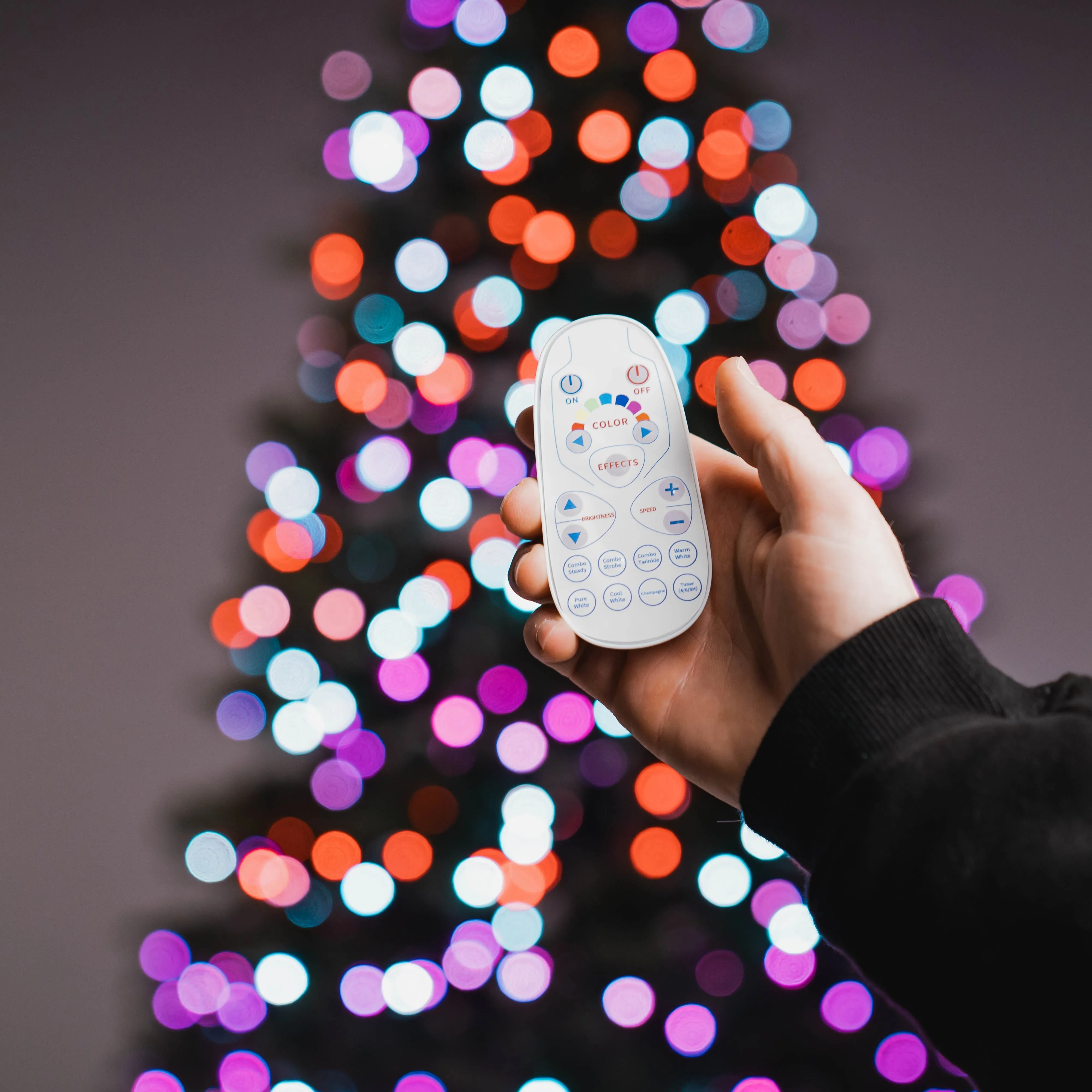 8' Noble Fir Deluxe Christmas Tree - Color Changing RGB
