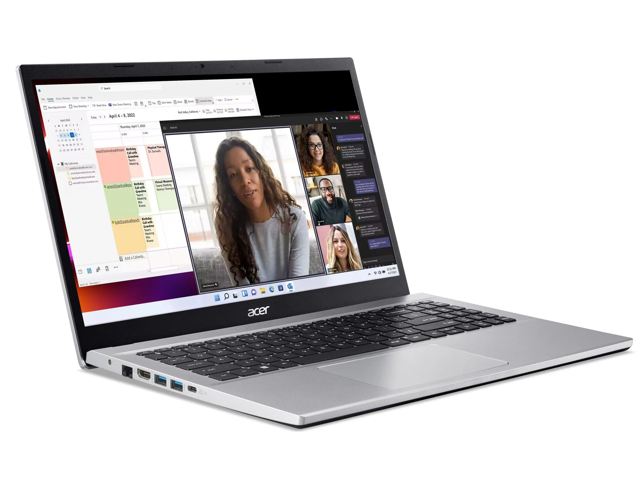 Acer Aspire 3 A315-44P Laptop - AMD Ryzen 5 5500U, 8GB, 512GB SSD, Integrated Graphics, 15.6" Full HD, Windows 11, Silver
