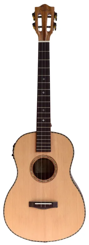 Aloha Solid Cedar Top Acoustic Electric Baritone Ukulele