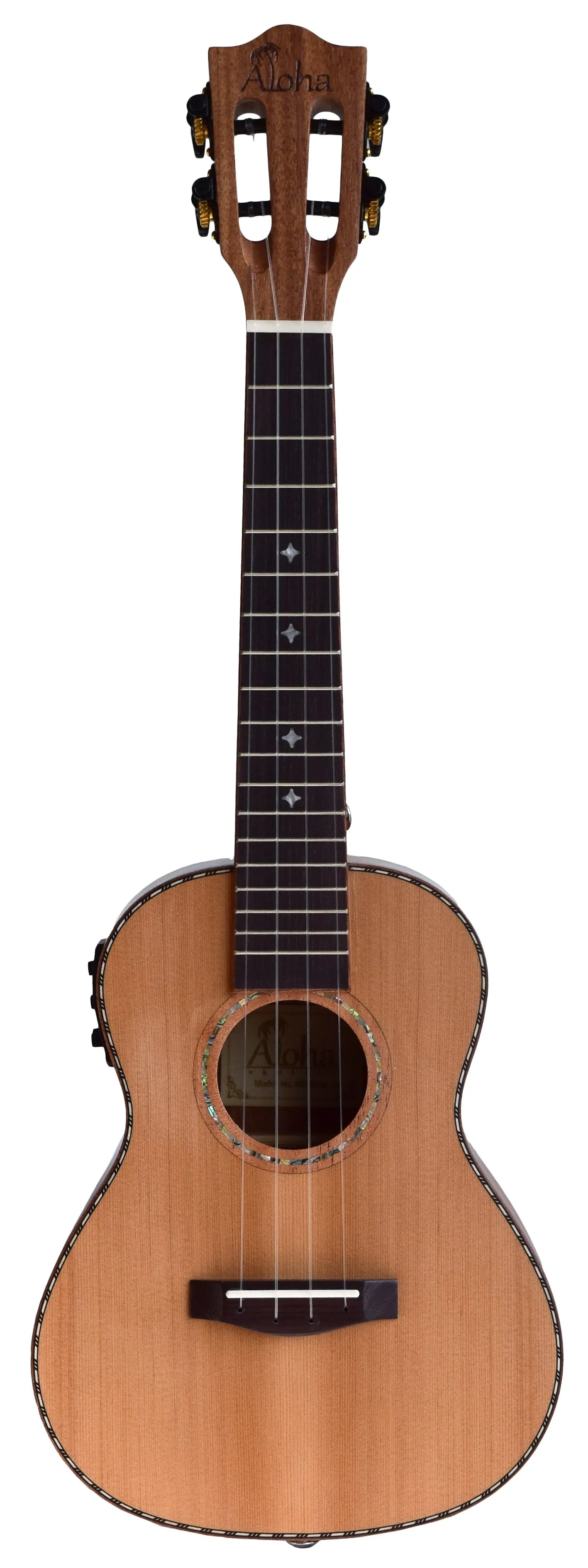 Aloha Solid Cedar Top Acoustic Electric Concert Ukulele
