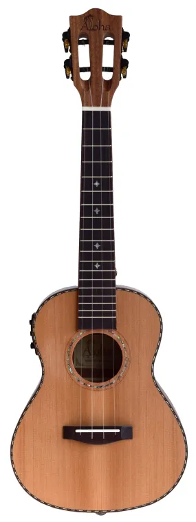 Aloha Solid Cedar Top Acoustic Electric Concert Ukulele