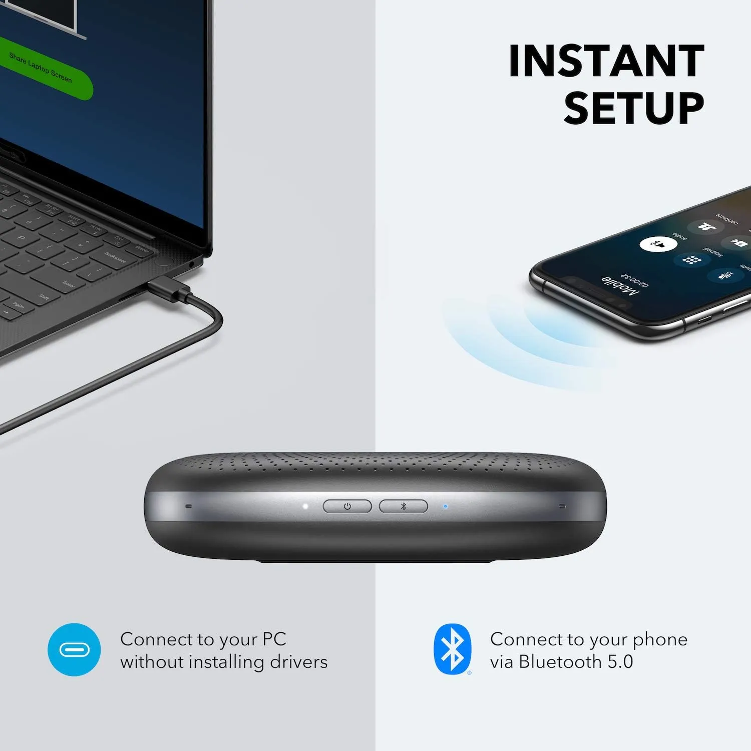 Anker PowerConf Bluetooth Speakerphone - Conference Microphone