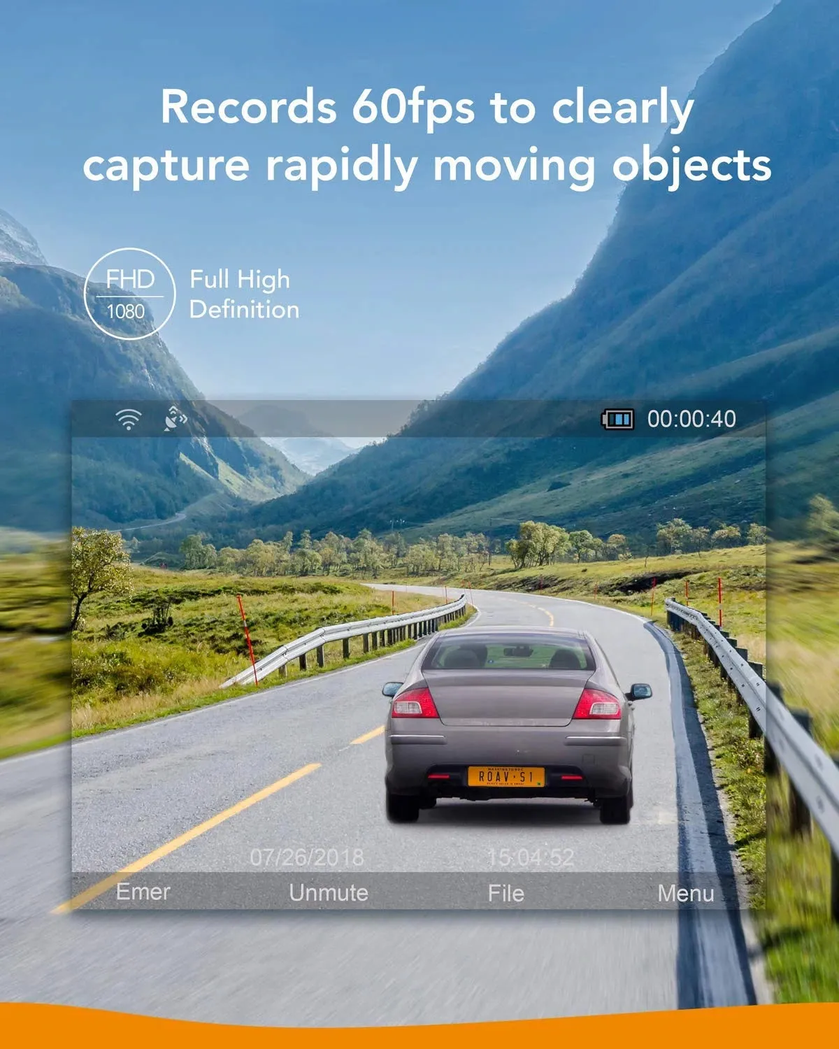 Anker Roav DashCam S1, Dashboard Camera, Full HD 1080p Resolution, 60 fps, Nighthawk Vision, Sony Starvis Sensor, Built-in GPS, Wi-Fi, Wide-Angle Lens, 2-Port Charger