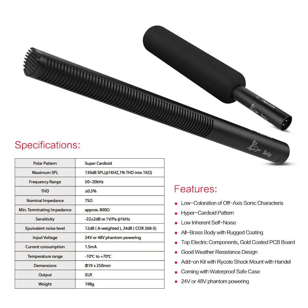 Aputure Deity Condenser Shotgun Microphone (Demo Stock)