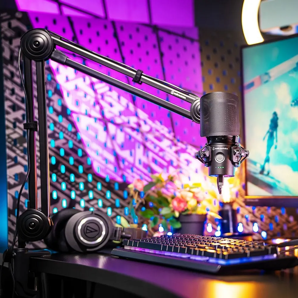 Audio Technica AT2020USB-XP Cardioid Condenser USB Mic w/ Boom Arm - Bundle