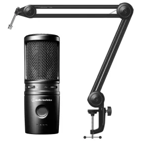 Audio Technica AT2020USB-XP Cardioid Condenser USB Mic w/ Boom Arm - Bundle