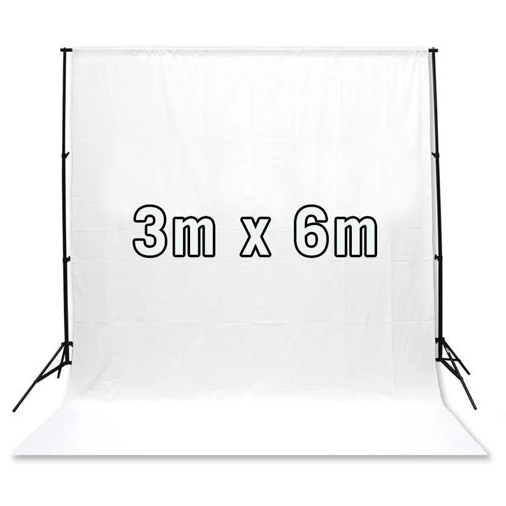 Backdrop Stand & Double Muslin (Black and White) Cotton Backdrop Kit - Bundle