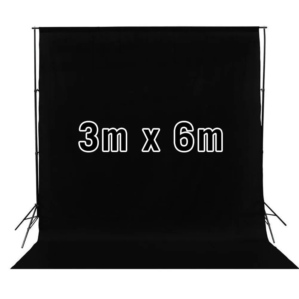 Backdrop Stand & Double Muslin (Black and White) Cotton Backdrop Kit - Bundle