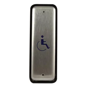 BEA 10PBJL Stainless steel push plate, 1.5 In. by 4.75 In., in jamb plate,