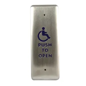 BEA 10PBJMS1 Stainless steel push plate, 1.5 In. by 4.75 In., in jamb plate