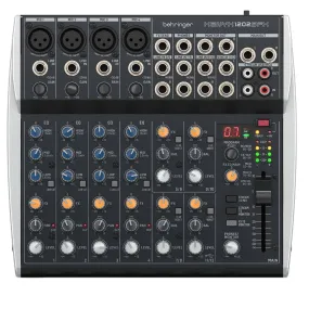 Behringer Xenyx 1202SFX Premium Analog 12-Input Mixer with USB Streaming Interface and Klark Teknik Effects