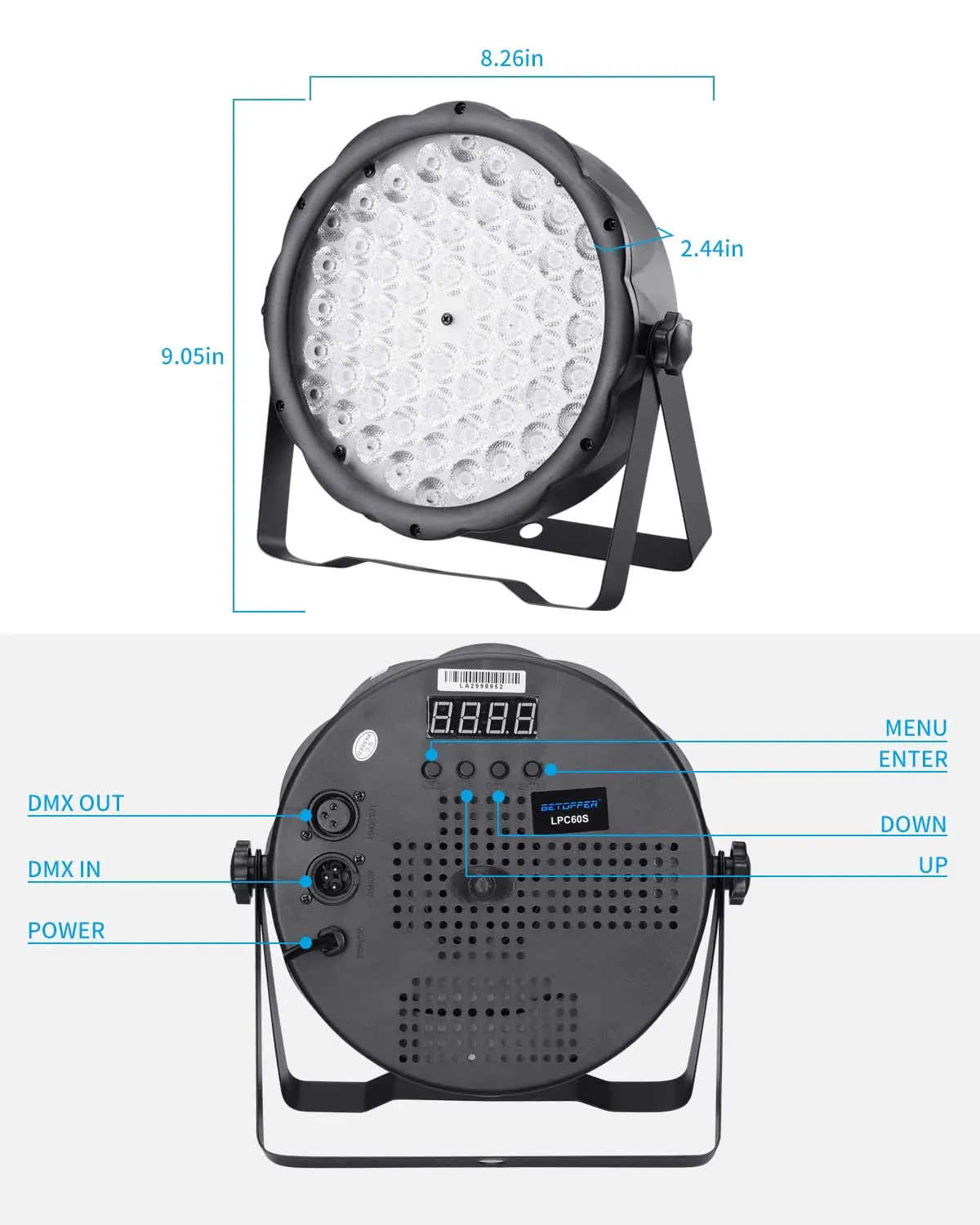 Big Dipper LPC60S 60x1W RGB 3-In-1 LED Par