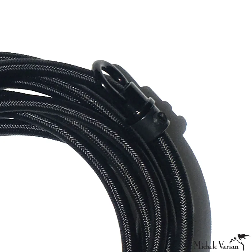 Black Cord Kit With Black Cloth Covered Cord