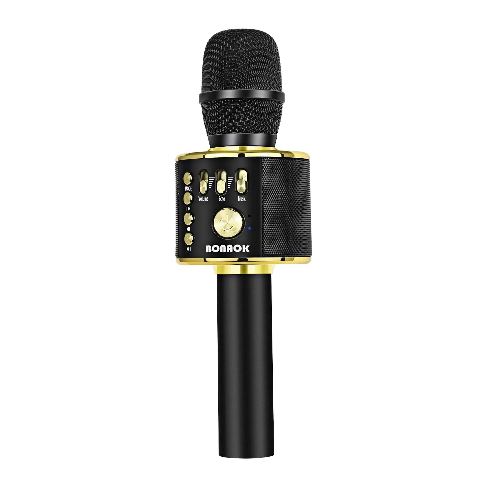 BONAOK Wireless Bluetooth Karaoke Microphone, 3-in-1 Portable Handheld Mic Speaker for All Smartphones,Gifts for Kids Adults Q37 (Rose Gold)
