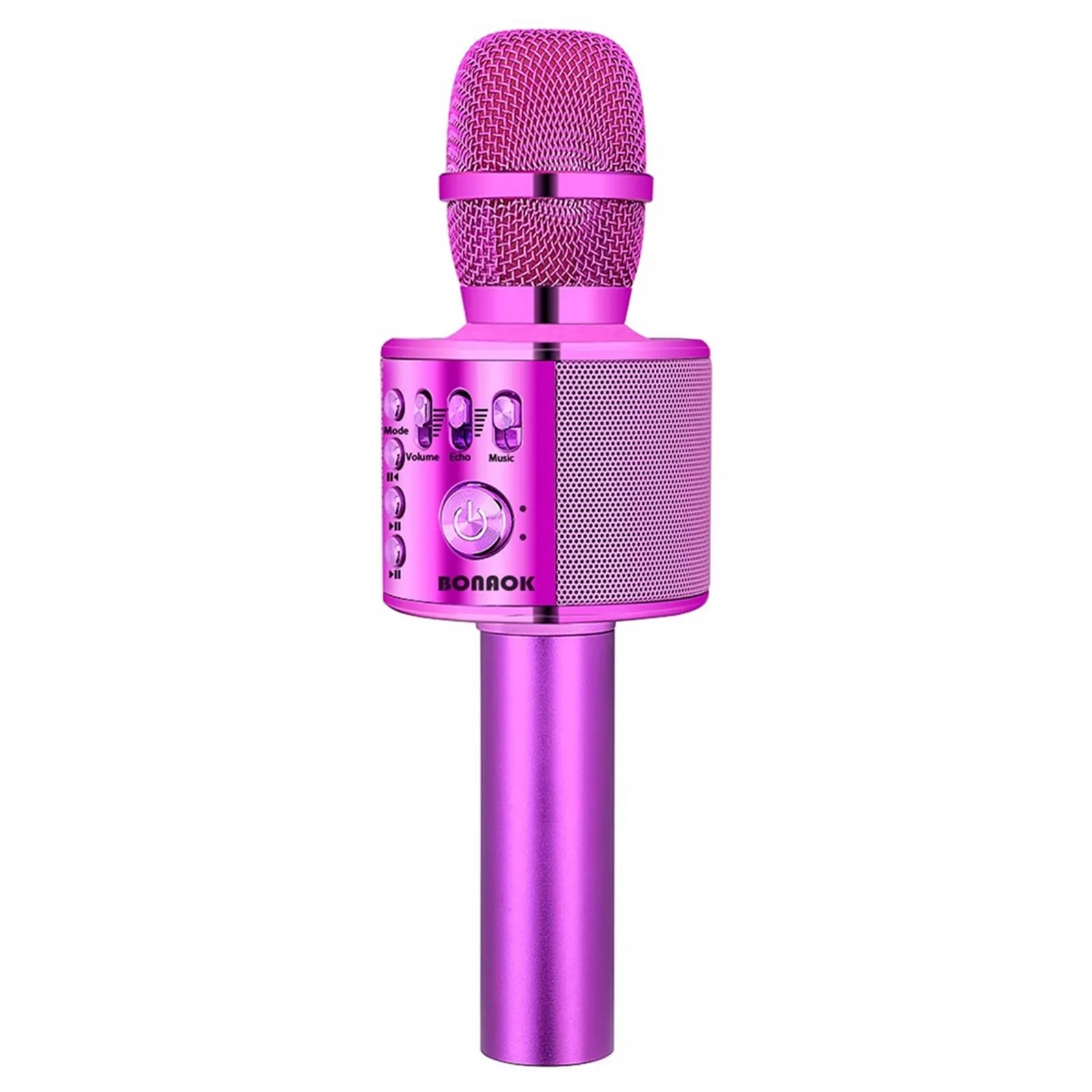 BONAOK Wireless Bluetooth Karaoke Microphone, 3-in-1 Portable Handheld Mic Speaker for All Smartphones,Gifts for Kids Adults Q37 (Rose Gold)