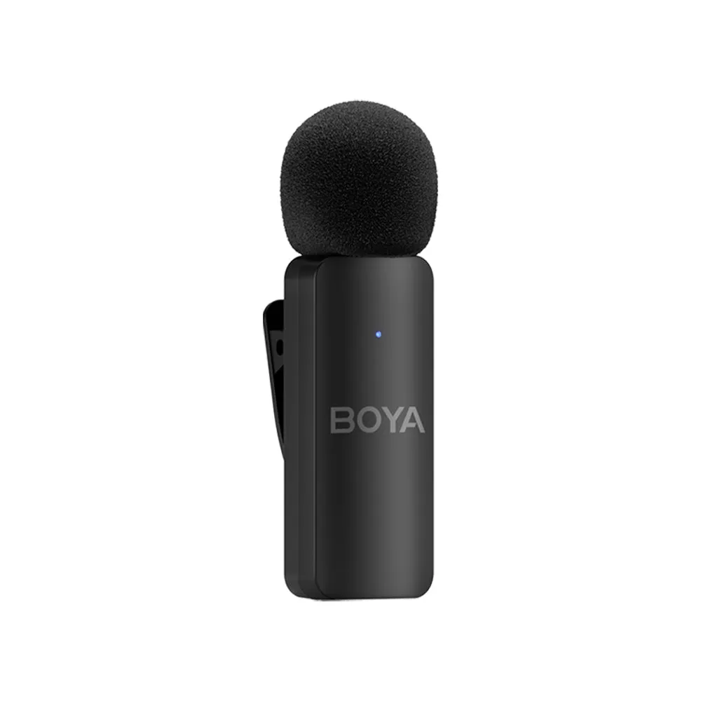 Boya BY-V4 (4TX RX) Wireless Microphone System with 4-Peson Clip-On Mic Transmitters, USB-C/Lightning/3.5mm Audio Receiver & Charging Case for Smartphone, Camera, Computer Laptop, iPhone - Vlogging, Live Streaming, Video Content Creation