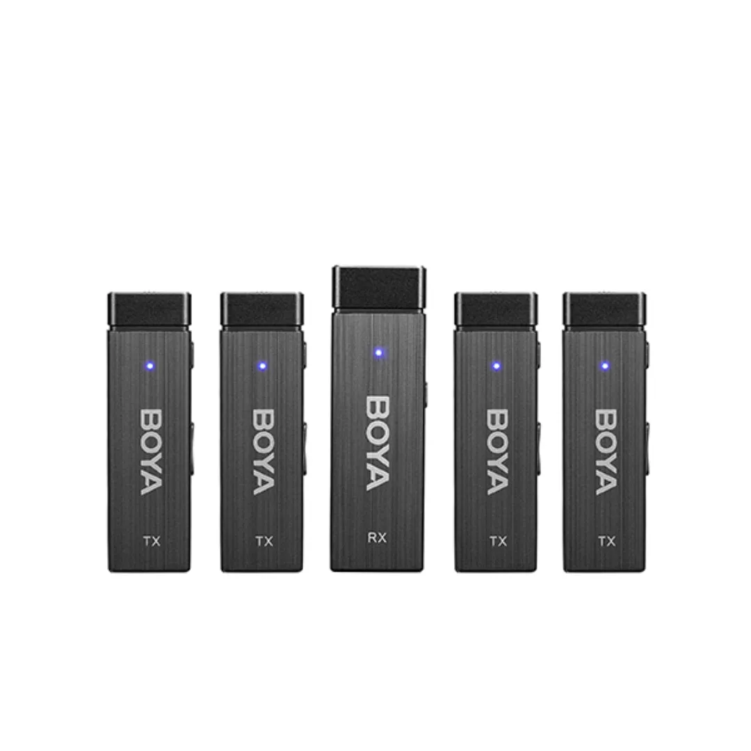 BOYA BY-W4 – 4 Microphone – Wireless Lavalier 2.4GHz Compact Microphone