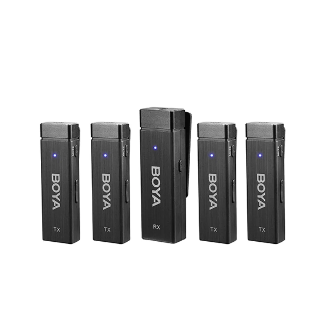 BOYA BY-W4 – 4 Microphone – Wireless Lavalier 2.4GHz Compact Microphone