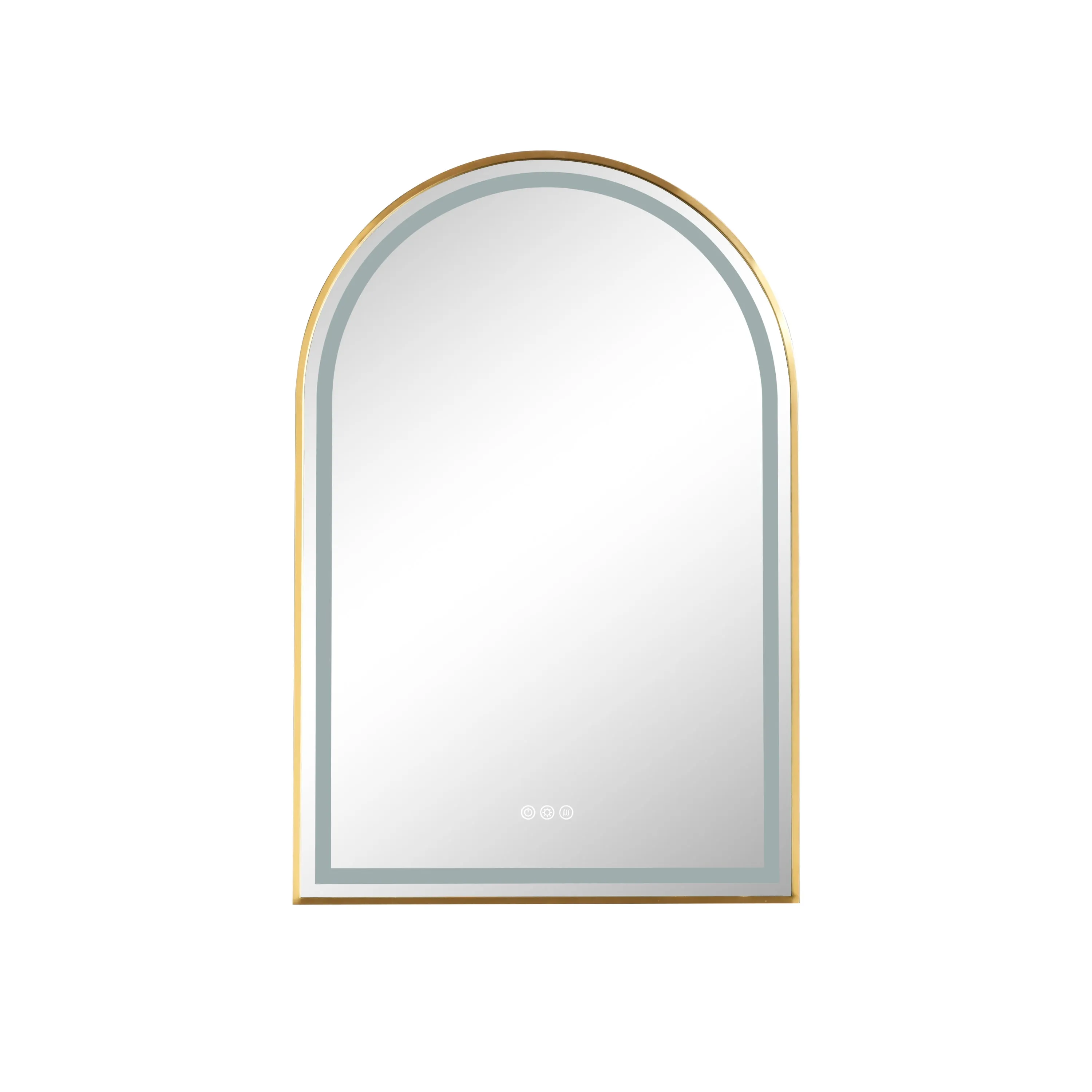 Brushed Gold 39in.x26in. LED Mirror - Anti-Fog & Dimmable