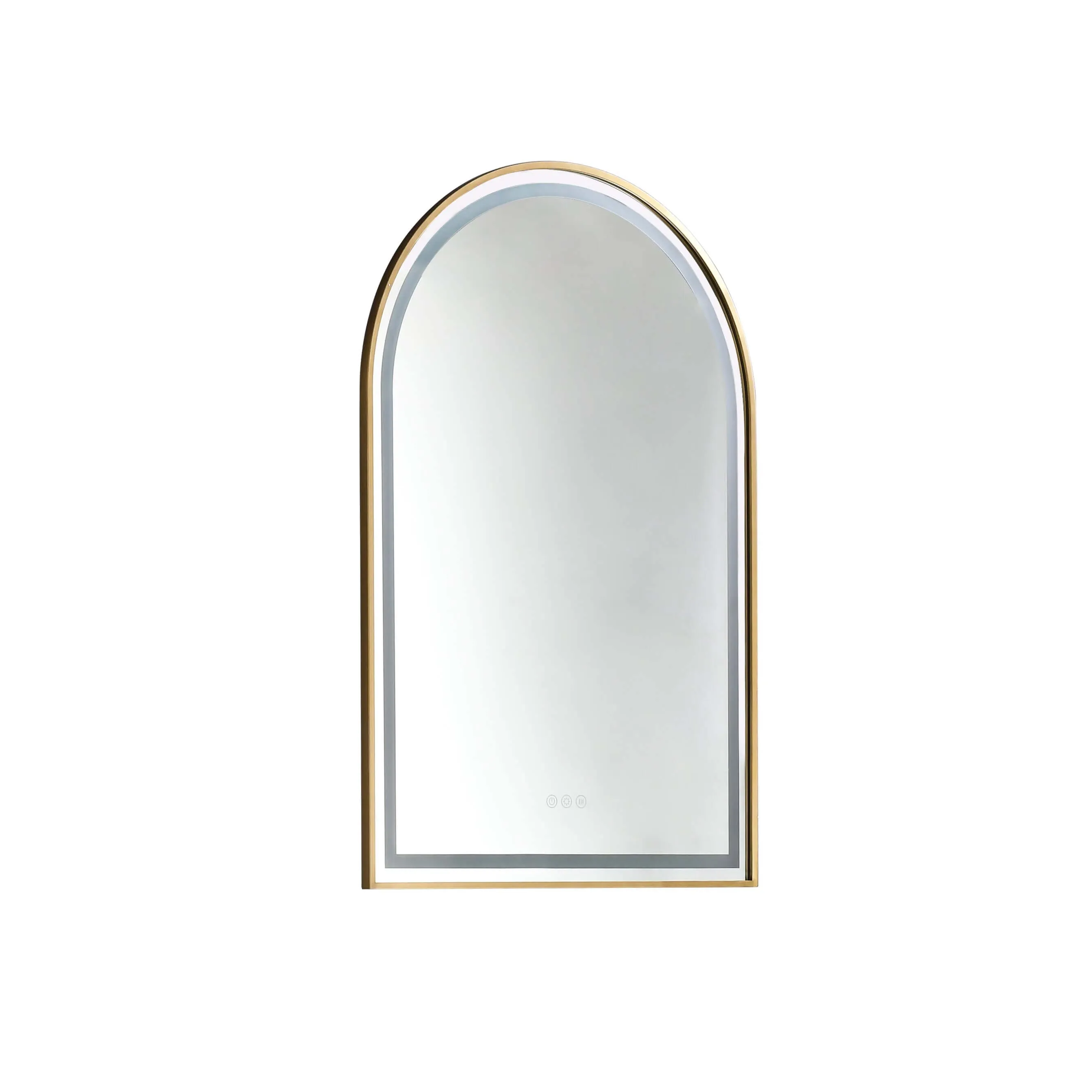 Brushed Gold 39in.x26in. LED Mirror - Anti-Fog & Dimmable