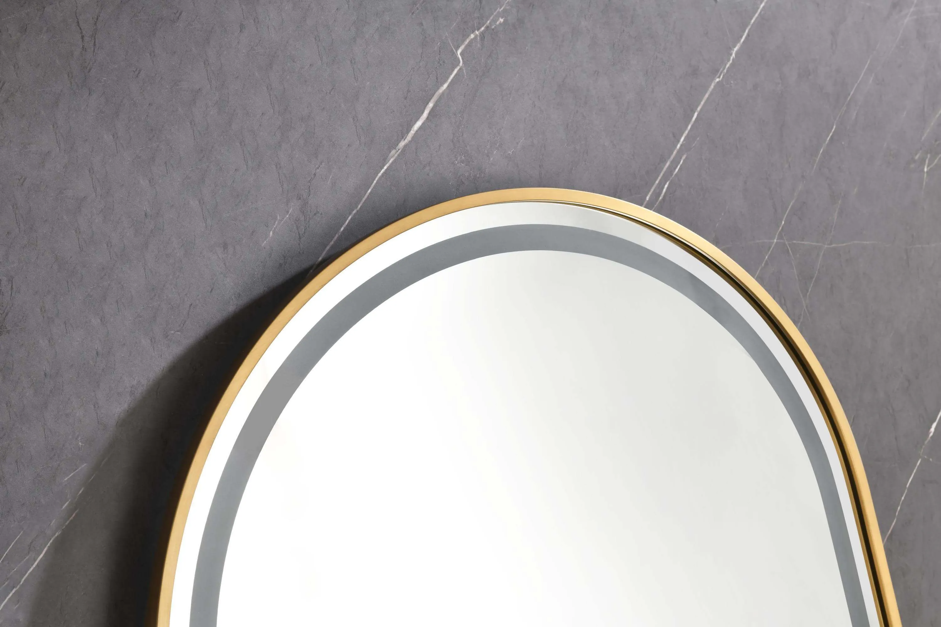 Brushed Gold 39in.x26in. LED Mirror - Anti-Fog & Dimmable