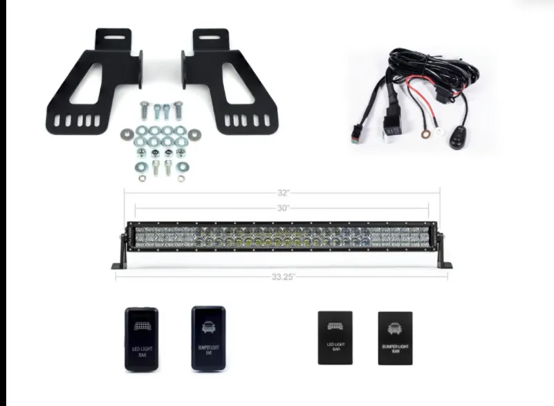 Cali Raised Grille LED Light Bar Kit For Tacoma (2016-2023)